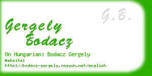 gergely bodacz business card